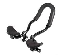 Kivivaka Manubrio in lega per bici da strada, mountain bike, regolabile, con cuscinetto in spugna, 40 cm, colore: nero