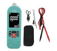 Kivivaka Multimetro digitale con gamma automatica, batteria ricaricabile da 400 mAh, ricarica di tipo C, rilevamento tensione senza contatto, sonda di temperatura, controllo live/neutro per