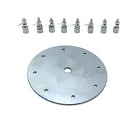 Kivivaka per antenna in acciaio inox piastra di messa a terra JPC12 PAC12, 11 cm onda corta base con 8 terminali, foro M10