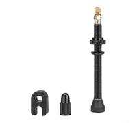 Kivivaka per Presta Valve Stem 80mm per Cerchi in Carbonio Nero per Presta | Lunghezza 55 mm, lega di alluminio 7075, base conica a tenuta stagna, adatta a cerchi standard, set da 2 pezzi