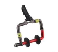 Kivivaka Porta bobina compatto in alluminio per lenza da pesca a mosca con auto-taglierina e manicotto luminoso, per organizer per Tippet con gancio per cintura o gilet, giallo (rosso)
