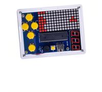 Kivivaka Retro DIY 51 Microcontroller Game Console Kit, Pixel per progetti di saldatura artistica con guscio, imparare la programmazione e l'elettronica, 4 per giochi classici inclusi C
