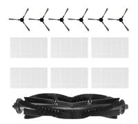 Kivivaka Ricambio spazzola a rullo principale spazzola laterale e kit filtro per aspirapolvere robot MR1 per modelli MONSGA 1 set include 6 filtri 6 spazzole laterali