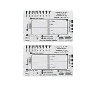 Kivivaka Righello di interpretazione ECG a 7 fasi pinza in plastica trasparente per ritmo cardiaco, analisi delle onde PR/QRS/ST/T, 2 pezzi
