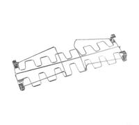 Kivivaka Supporto per arrosti e alette di pollo con 14 fessure per grigliare all'aperto, in acciaio inox 304, pieghevole, compatto, argento