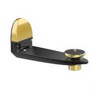 Kivivaka Supporto per proiettore in lega di alluminio, regolazione completa del movimento per schermi piatti e curvi, stabile, da parete, da soffitto, oro, nero, 27 x 12 x 7,5 cm (oro)