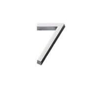 Kivivaka Targhetta per numero porta, 60 mm, in plastica ABS, con finitura 3D argentata, set 7