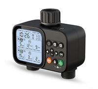 Kivivaka Timer automatico doppio dell'acqua, regolatore di irrigazione intelligente con sostituzione manuale, timer programmabile per rubinetto del tubo da giardino per la cura delle piante del prato