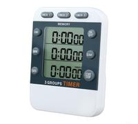 Kivivaka Timer conto alla rovescia a tre gruppi con capacità di 99 ore, volume regolabile e retro magnetico per cottura in cucina (base)