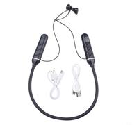 Kivivaka True Wireless Neckband, auricolari ergonomici per sport e corsa con suono coinvolgente, durata della batteria 12h, per palestra, (nero)