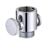 Kivivaka Valvola deviatrice regolabile per soffione doccia con interruttore di spegnimento, regolatore di flusso ABS per bidet spruzzatore e rubinetti della cucina, attacco G1/2, argento