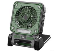 Kivivaka Ventilatore portatile per tenda con gancio per pesca ed | per pannello solare e per ricarica USB-C, ideale per viaggi, interruzioni di corrente, uragani, avventure all'aria aperta