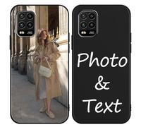 Kivlclri Cover Personalizzate per Xiaomi Mi 10 Lite 5G 6,57'', Personalizzata con Foto Immagine Disegni Custodia, Personalizzabili Personalizzato Custodie Case per Xiaomi Mi 10 Lite 5G, Nero