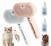 Kivori Pet Grooming Brush Steamer, Spray Comb for Dogs, 3 in 1 Pet Steam Spray Brush, Pet Spray Hair Removal Comb for Shedding & Grooming, Water Brush for Cats Dogs Animals Long Short Haired (2pcs-b)