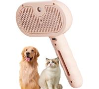 Kivori Pet Grooming Brush with Spray, Pet Spray Hair Removal Comb, Pet Hair Removal Comb with Water Tank and Release Button (Pink)