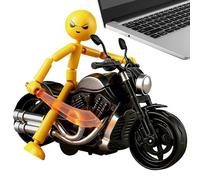 kivrimlarv Action Figures with Motorcycle - Interactive Toy Set for Boys Imaginative Play | Mini Character Model with Movable Parts, Fun Educational Figure Teen Adults Family Activities