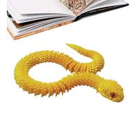 kivrimlarv Articulated Snake, Realistic Animal Toy with Flexible Body, Pranks, Home Decor, Shelf Display, Desk Fun, Car Dashboard, Bedroom Tabletop, Gag Gift, 29.53 Inches