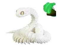 kivrimlarv Articulated Snake, Realistic Animal Toy with Flexible Body, Pranks, Home Decor, Shelf Display, Desk Fun, Car Dashboard, Bedroom Tabletop, Gag Gift, 29.53 Inches