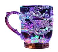 kivrimlarv Bicchieri luminosi per feste, tazza da caffè attivata dall'acqua, tazza da caffè in acrilico che cambia colore, per Natale, Pasqua, festa di Halloween