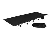 kivrimlarv Camping Cot, Portable Bed, Travel Cot, Heavy-Duty Weight-Bearing, Compact Folding Design, Adult Size, Hiking, Hunting, Rv, Beach, Guest Sleeping, 192x65cm Black