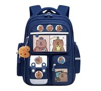 kivrimlarv Capybara School Backpack, Cartoon Animal Design, Large Capacity Waterproof Book Bag, Durable School Supplies Organizer for Kids, Perfect for Books and Stationery, 11.81x7.87x16.54in