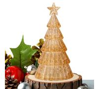 kivrimlarv Crystal Tree - Christmas Holiday Decorations | Lighted Tabletop Christmas Tree with Sparkling LED Lights for Home, Bedroom, Kitchen, Fireplace or Festive Holiday Display, 2.28x2.28x4.41in