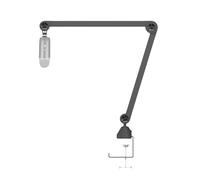 kivrimlarv Desktop Stand - Foldable Boom Arm, Aluminum Alloy Microphone Holder with Adjustable Height and 360° Rotation, Table Mount for Recording, Singing, Live Broadcast, Podcasting, Video Calls