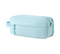 kivrimlarv Double Layer Pencil Case, Large Capacity Pen Pouch, Aesthetic Pencil Pouch Organizer, Portable Pen Storage Organizer 8.27 x 3.54 x 2.36 Inches for Boys, Girls, Students, Adult (Blue, Gray)