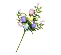kivrimlarv Easter Egg Flower - Festive Spring Stem Decorations, Colorful Easter Egg Stems with Flowers for Party, Floral Arrangements, Vase Display, Table Centerpieces, Home or Garden Gathering