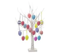 kivrimlarv Easter Eggs - LED Bendable Branch Centerpiece, 23.6 inch Tabletop Easter with Battery And USB Power, Decorative Holiday for Nursery, Bedside, Fireplace, Valentines, Home Party Display