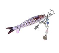 kivrimlarv Fish Keychains, Wallet Charm Pendant, Aesthetic Fish Decoration Accessory, Lightweight Metal, Stylish Purse Backpack Handbag Bag Charm for Women, 6.89x1.18x0.79 Inches