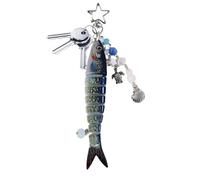 kivrimlarv Fish Keychains, Wallet Charm Pendant, Aesthetic Fish Decoration Accessory, Lightweight Metal, Stylish Purse Backpack Handbag Bag Charm for Women, 6.89x1.18x0.79 Inches
