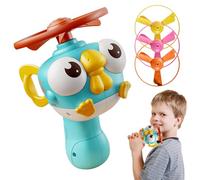 kivrimlarv Flying Disc Launcher Playset with Spinner Discs, Interactive Saucer Throwing Game for Outdoor Backyard Fun, Active Sports Toy for Boys And Girls Ages 3 And Up, 5.31x4.72 Inches