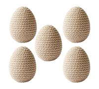 kivrimlarv Knitted Easter Eggs - 5 Pieces Spring Party Favors, Pastel Colored Knitted Eggs for Vase Wreath Garland, Decorative Home Dining Workplace, Fun Celebration And Party Accent