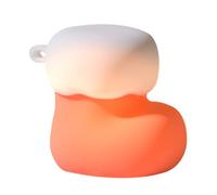 kivrimlarv Luce notturna natalizia in silicone, ricaricabile con controllo del rubinetto, capacità della batteria 200 mAh, illuminazione decorativa portatile per camera da letto, asilo , tavolo e