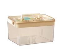 kivrimlarv Medicine Organizer Box, Portable Multi-Functional Storage Case, Compact Medical Supply Container, Pill Holder For Home, Travel, First-aids, And Household Use, 13.39x9.84x7.87in