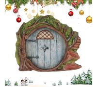 kivrimlarv Miniature Wooden Fairy Door Garden, Outdoor Fairy Door with Fine Detailing, Decorative Fairy Door Yard, Lawn, and Courtyard, Enchanting Garden Decoration Fairy-Themed Outdoor Spaces