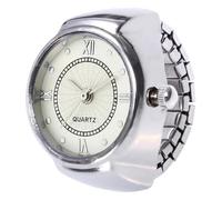 kivrimlarv Orologio ad anello dal design elegante, orologio rotondo dal design creativo, accessorio casual alla moda, orologio decorativo unico per feste e celebrazioni, uomini e donne, Argento, Large