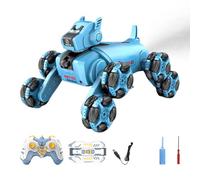 kivrimlarv Robotic Dog, 8WD Smart Robot Puppy, Interactive Remote-Control Pet, Electronic Climbing Toy, Rechargeable RC Animal with LED Lights & Sounds, Fun Gift for Kids & Tech Enthusiasts