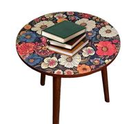 kivrimlarv Round Wooden Side Table | Patio Outdoor Tea Table & Sofa Drinks Desk | Versatile Coffee Snack Table, Durable Bedside End Table for Garden, Porch, Living Room, Bedroom Décor