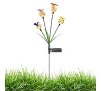 kivrimlarv Solar Powered Outdoor Lights - Butterfly Ball Smart Sensor Garden Stakes for Yard | Waterproof Iron Decorative Glow, LED Landscape Lighting for Pathway Walkway Lawn Porch Ground