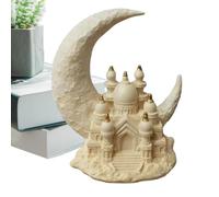 kivrimlarv Statua della moschea, statuetta luminosa 3D del Medio Oriente, statuetta decorativa per le vacanze, per collezionisti amanti 'artigianato, casa, ufficio, camera da , soggiorno