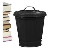 kivrimlarv Tiny Desktop Pail - Compact Debris Bucket, Swing Lid with Smooth Pivot, Sanitation Box for Cotton Pads, Disposal Hardware, Scraps Collector for Professional Manicure Stations