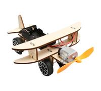 kivrimlarv Wooden Airplane Model Kit, Puzzle Aircraft Craft, Fun & Educational Assembly Toy, Construction Set, Electric Ride On Toy, Creative Hobby For Kids, 6-12 Years Old, 3.93x3.93x3.93in