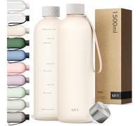 KIVY Borraccia 1,5 litri - Antigoccia e Antiurto - Perfetta per Sport, Scuola e Ufficio - Borraccia Palestra 1,5 Litri - Bottiglia - Bottiglia Acqua - Plastica Borracce Sportiva 1,5l - Senza BPA