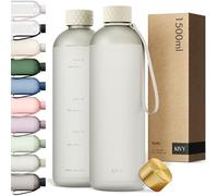 KIVY Borraccia 1,5 litri - Antigoccia e Antiurto - Perfetta per Sport, Scuola e Ufficio - Borraccia Palestra 1,5 Litri - Bottiglia - Bottiglia Acqua - Plastica Borracce Sportiva 1,5l - Senza BPA