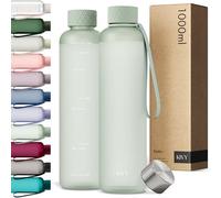 KIVY Borraccia 1 litro - Antigoccia e Antiurto - Perfetta per Sport, Scuola e Ufficio - Borraccia Palestra - Bottiglia 1 Litro - Bottiglia Acqua - Plastica Borracce Sportiva 1l - Senza BPA - Verde