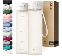 KIVY Borraccia con coperchio flip (bianco crema, 1000 ml)