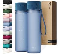 KIVY Borraccia con coperchio flip (blu scuro, 1000 ml)