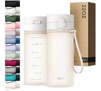 KIVY Borraccia con coperchio flip (crema bianca, 650 ml)